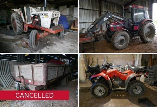 DISPERSAL SALE OF 2 TRACTORS, QUAD BIKE, FARM MACHINERY, TRAILERS, WORKSHOP & GENERAL EQUIPMENT