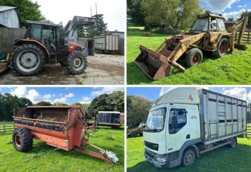 DISPERSAL SALE OF TELEHANDLER, 2 DIGGERS, 3 TRACTORS, HORSE LORRY, SKID STEER, TRAILER, EQUIPMENT AND RANGE OF EQUESTRIAN TACK