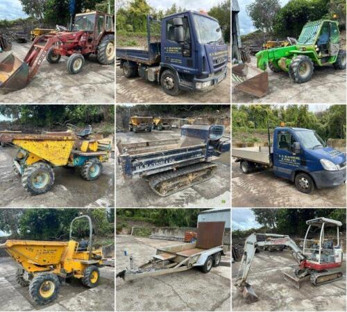 DISPERSAL SALE OF TELEHANDLER, DUMPER TRUCKS, TRAILERS, CONSTRUCTION & GENERAL EQUIPMENT