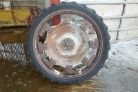 PAIR OF HD MF ROW CROP WHEELS - 9