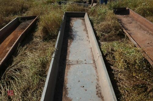 6M GALVANISED FEED TROUGH