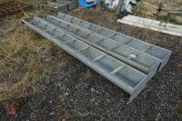 3 X 9' GALVANISED FEED TROUGHS