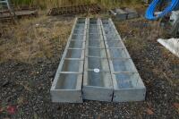 3 X 9' GALVANISED FEED TROUGHS - 2