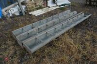 3 X 9' GALVANISED FEED TROUGHS - 3