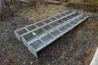 3 X 9' GALVANISED FEED TROUGHS - 4