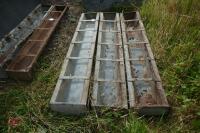 3 X 6' GALVANISED FEED TROUGHS