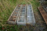 3 X 6' GALVANISED FEED TROUGHS - 4