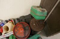 JOB LOT OF OIL, CANS AND FUNNEL - 5