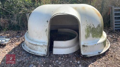 3 X FIBREGLASS LIVESTOCK/CALF SHELTERS