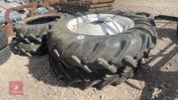 2 X 12.4 11-28 TRACTOR RIMS AND TYRES - 3