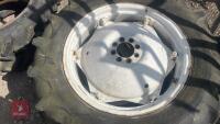 2 X 12.4 11-28 TRACTOR RIMS AND TYRES - 7