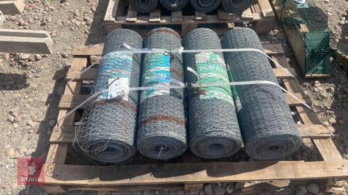 4 X 50M ROLLS OF HEXAGONAL WIRE