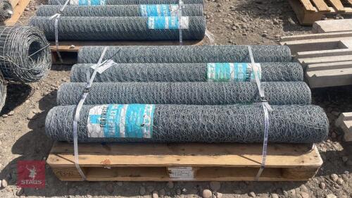 4 X 50M ROLLS OF HEXAGON WIRE