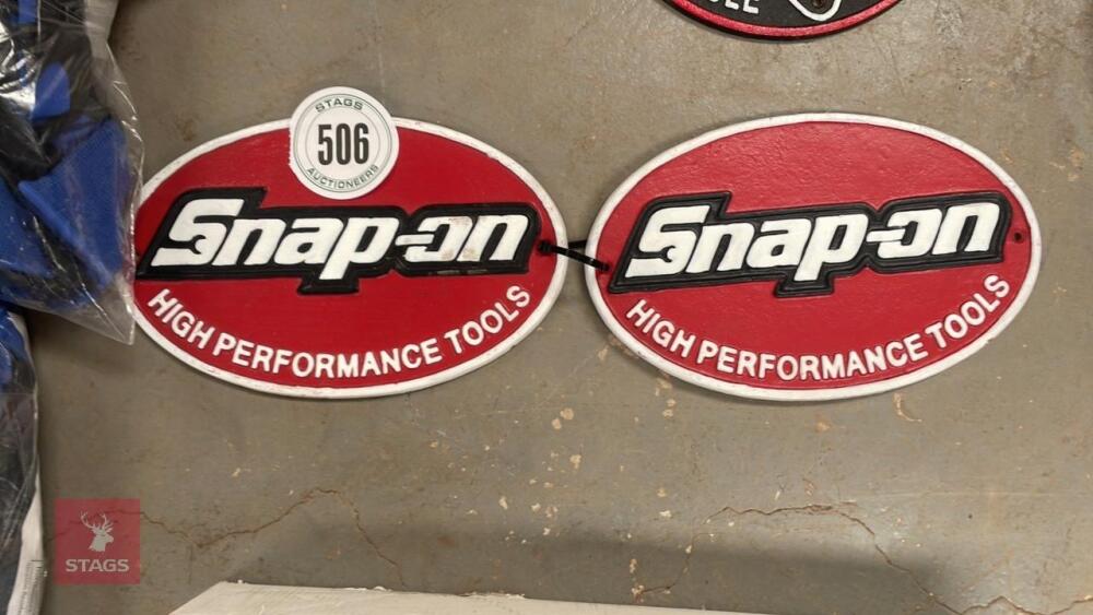 2 X SNAP-ON SIGNS