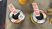 2 REELS OF STIHL STRIMMER 3MM CORD - 2