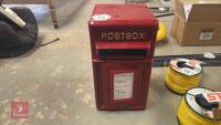 IRON POST BOX C/W KEYS