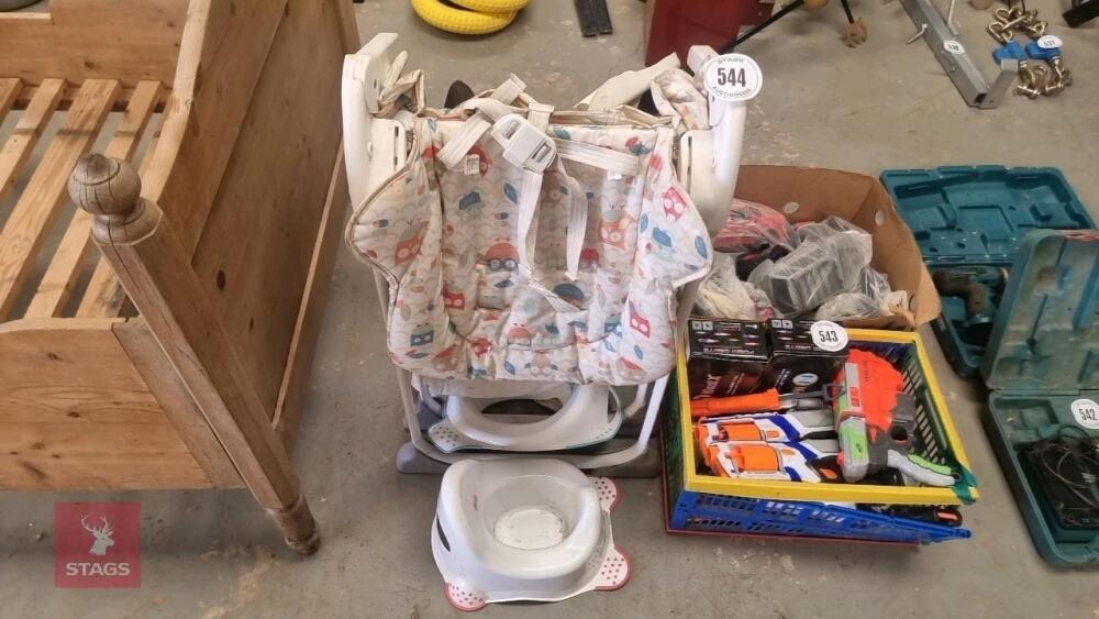 CHILD CAR SEAT AND HIGH CHAIR