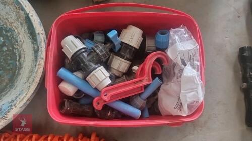 BOX OF PIPE FITTINGS