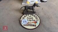JAMES PURDY SIGN & DOG ORNAMENT