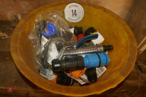 BUCKET OF PIPE/WATER FITTINGS