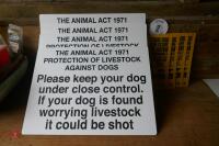 8 LIVESTOCK WORRYING SIGNS - 2