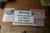 9 LIVESTOCK WORRYING SIGNS - 2