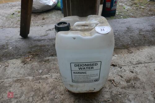 20L DRUM OF DEIONISED WATER