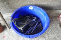 BUCKET OF SPANNERS AND HAND TOOLS