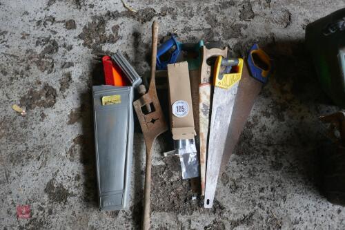 PIPE VICE AND SAWS ETC