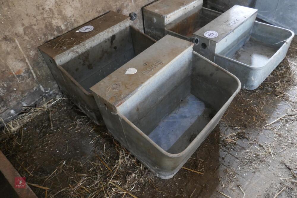 2 FISHER GALV WATER TROUGHS