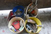 5 ASSORTED BUCKETS OF TOOLS AND FIXINGS - 4