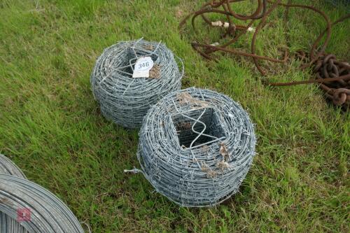 2 ROLLS OF BARBED WIRE