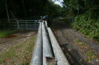 4 GALVANISED CATTLE HURDLES - 3