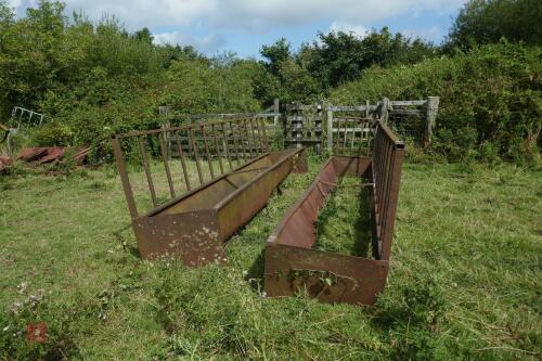 2 X 15' CATTLE FEED BARRIER TROUGHS