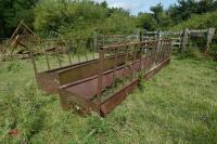 2 X 15' CATTLE FEED BARRIER TROUGHS - 2