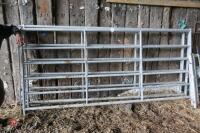 3 IAE 10' 6 RAIL GALVANISED CATTLE HURDL - 7