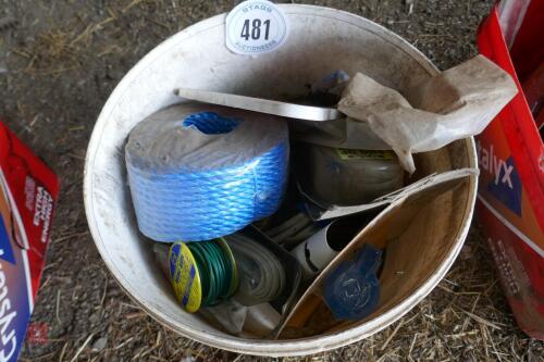 TUB OF ELECTRICAL SUNDRIES ETC