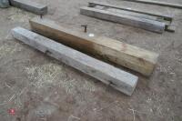 2 WOODEN GATE POSTS - 5