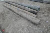 4 TELEGRAPH POLE GATE POSTS - 2