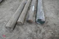 4 TELEGRAPH POLE GATE POSTS - 3