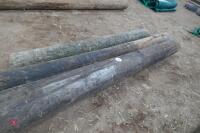 3 TELEGRAPH POLE GATE POSTS - 3