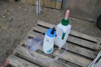 2 PLASTIC MILK FEEDERS & BAG - 5