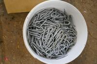 TUB OF NAILS, STAPLES AND INSULATORS - 2