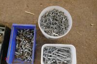 12 TUBS OF NUTS, BOLTS, WASHERS ETC - 8