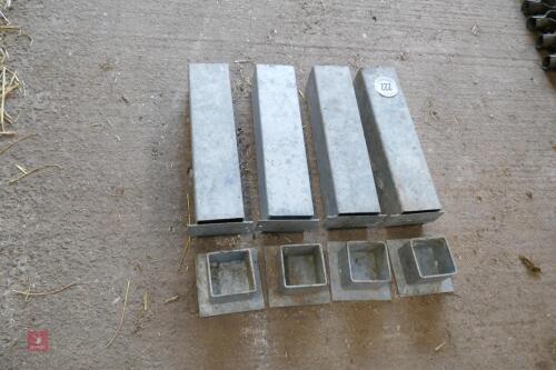 4 GALVANISED POST SLEEVES