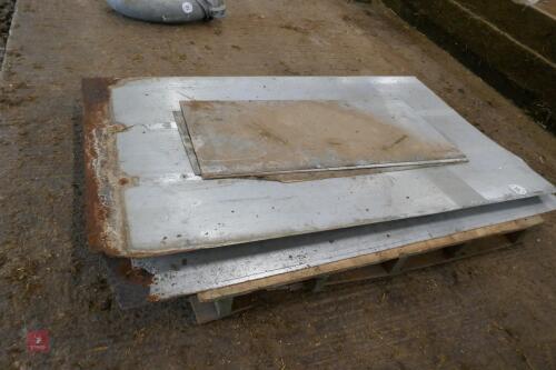 5 SHEETS OF GALVANISED TIN