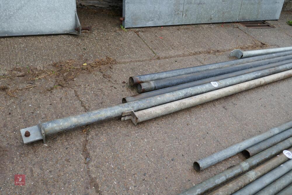 6 LENGTHS OF GALVANISED PIPES