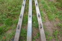 3 GALVANISED SQUARE POSTS - 6