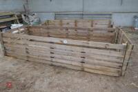 2 WOODEN LAMB PENS & 12'9" WOODEN HURDLE