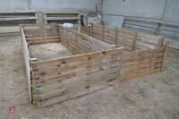 2 WOODEN LAMB PENS & 12'9" WOODEN HURDLE - 2